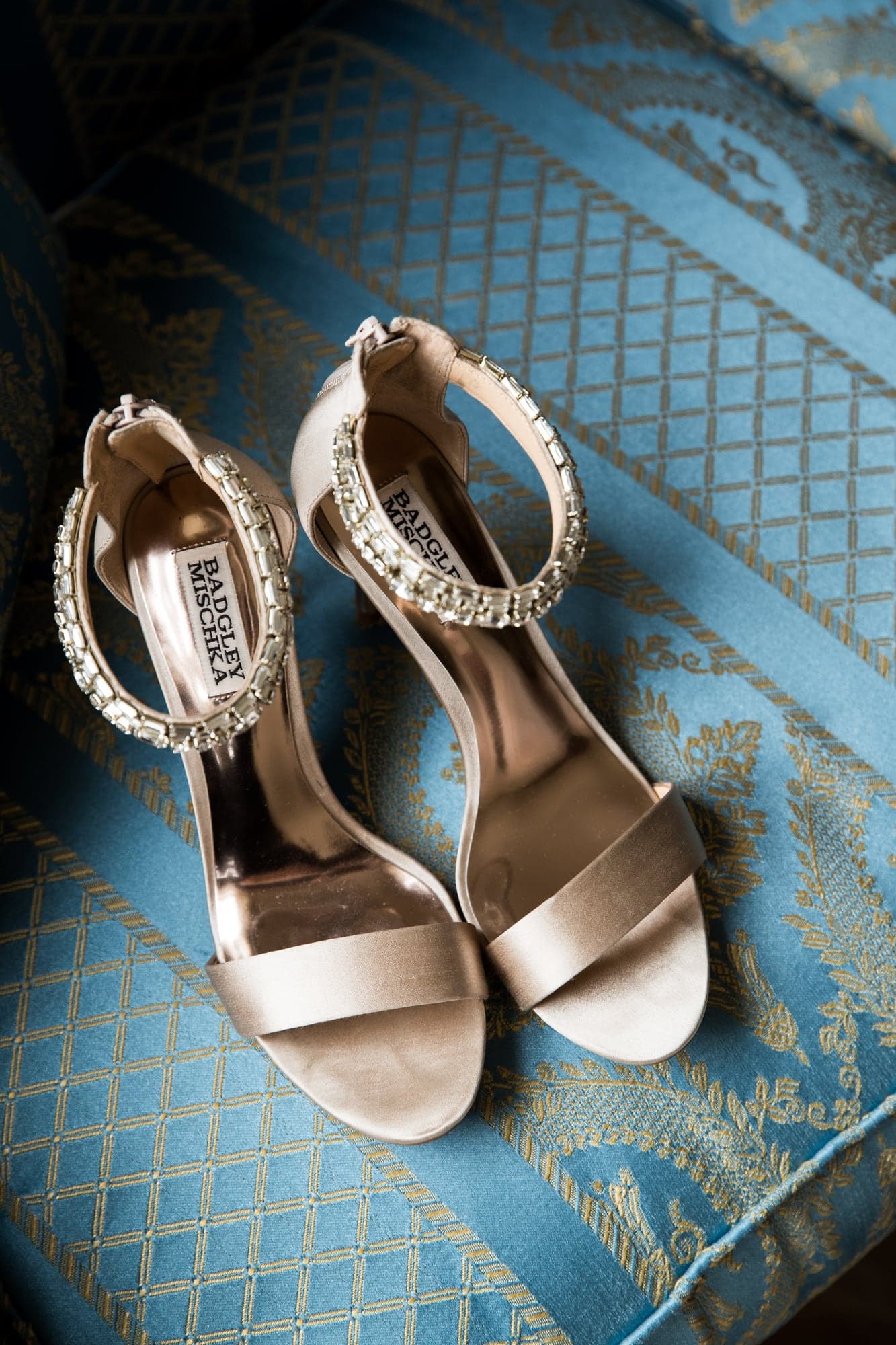 Jeweled wedding shoes at Newhall Mansion