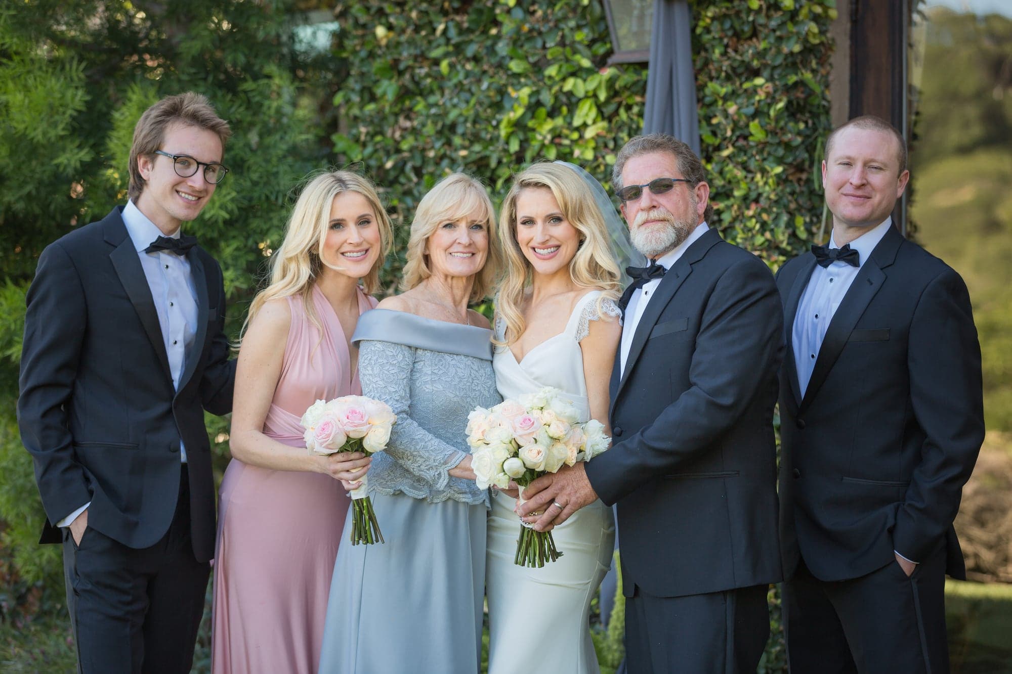 The Marino couple with their immediate family