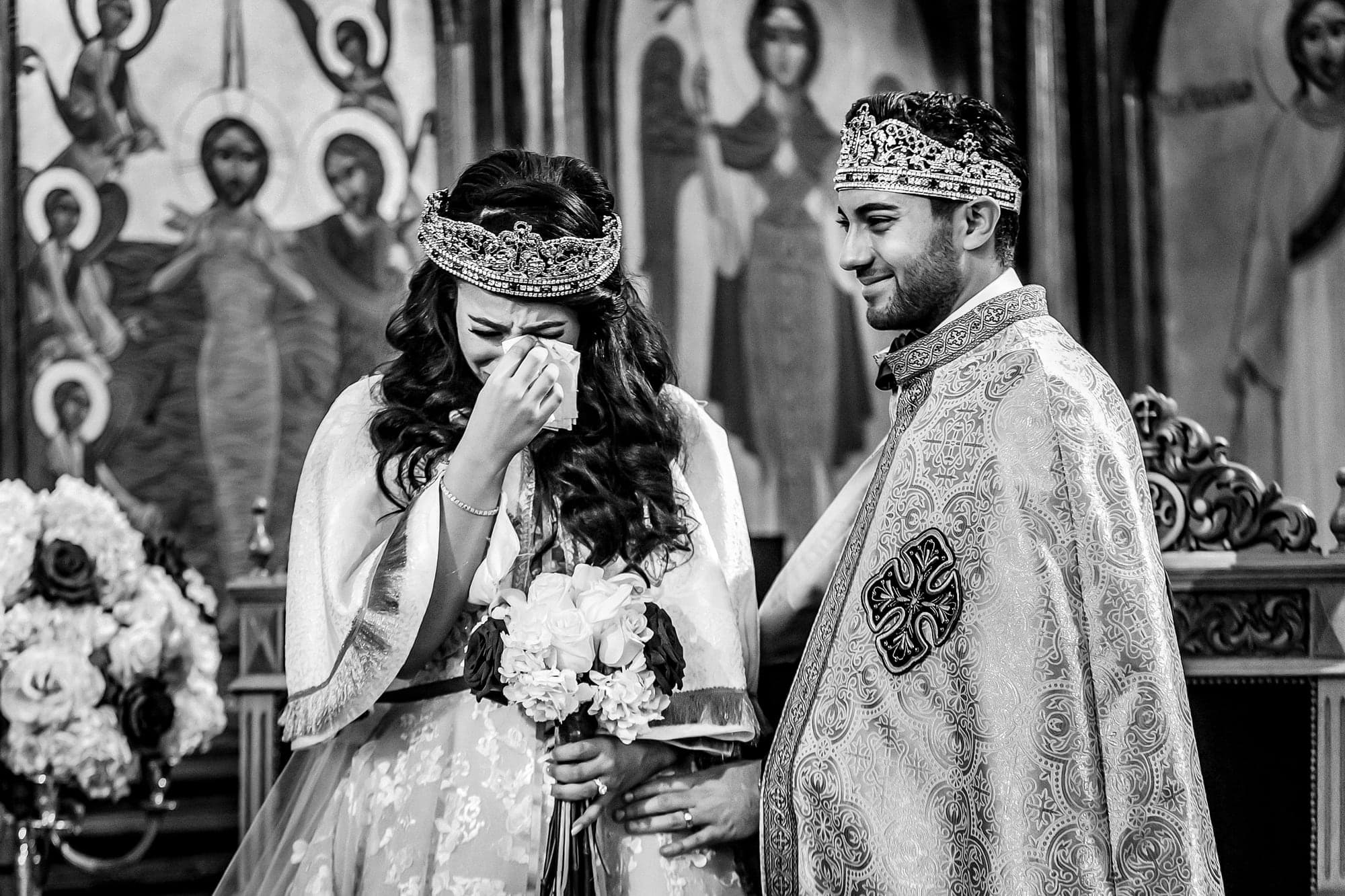 Mary and Fady after their church ceremony