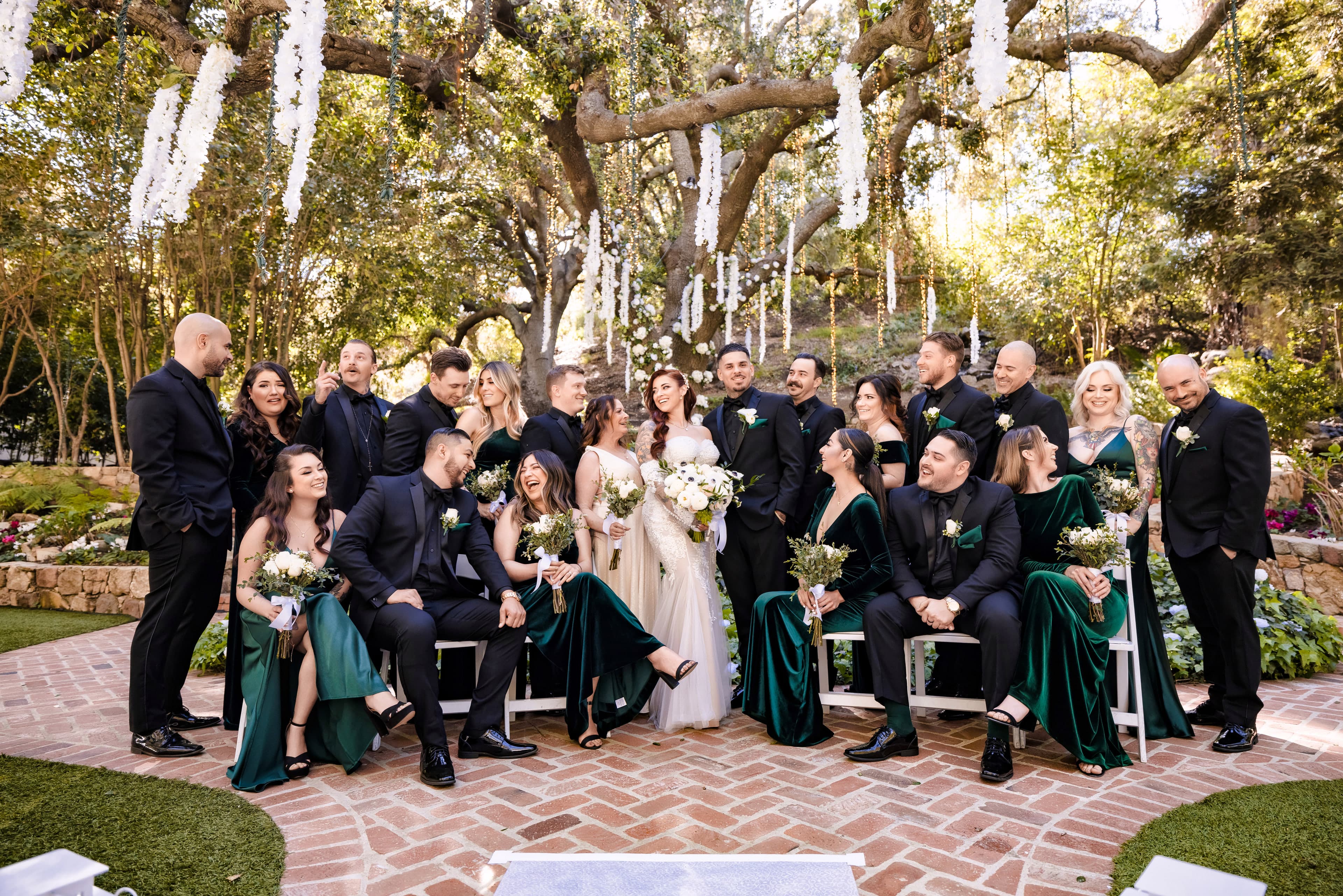 Ceremony under the pavilion at Calamigos Ranch