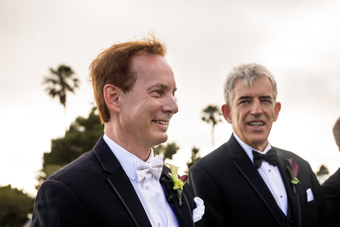 Groom all smiles during the ceremony at Los Verdes Golf Course, Rancho Palos Verdes