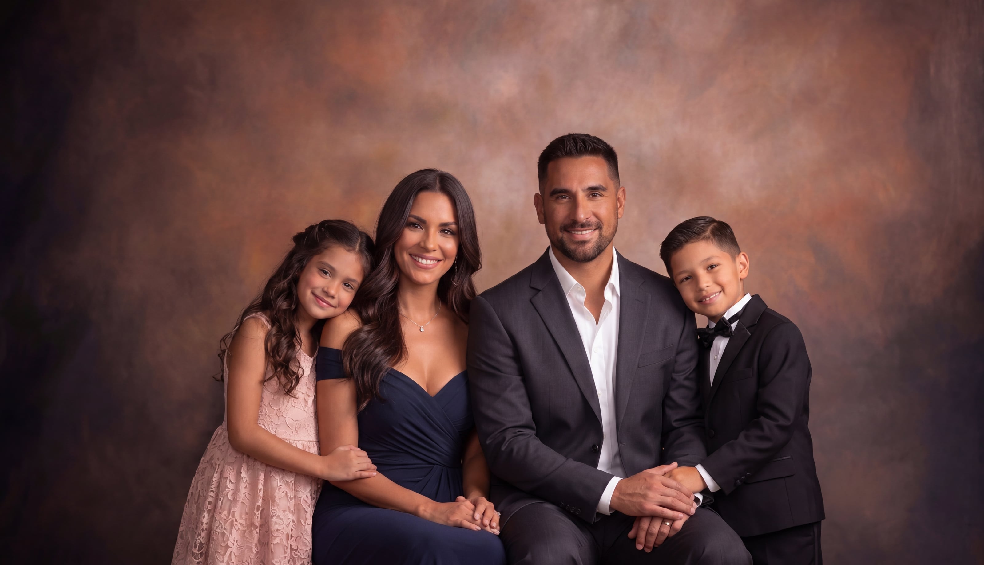 Fine-art studio family portrait