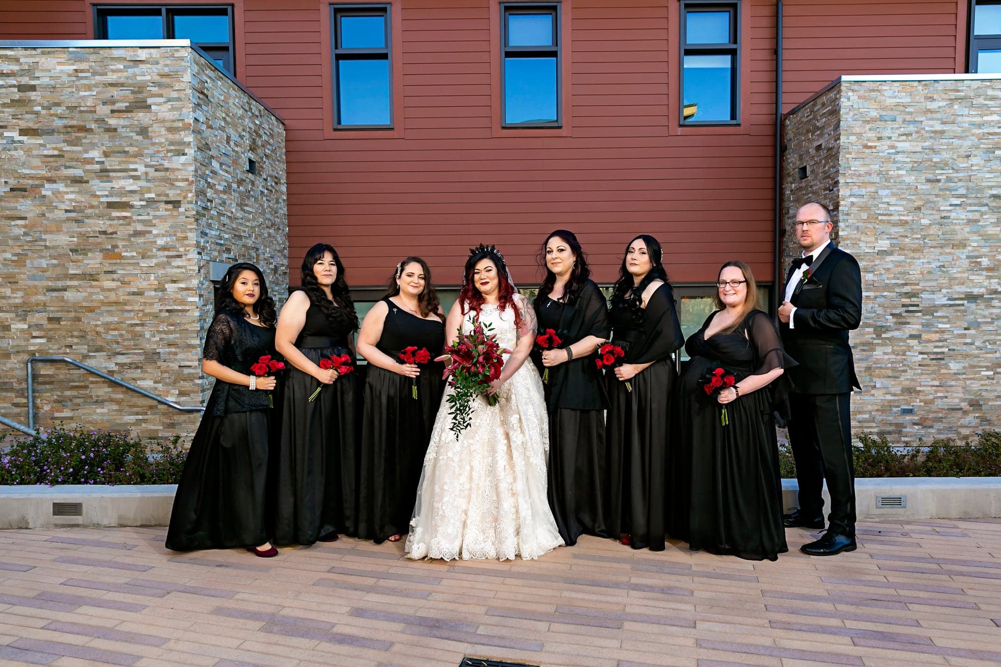 Melissa and Alejandro with their wedding party