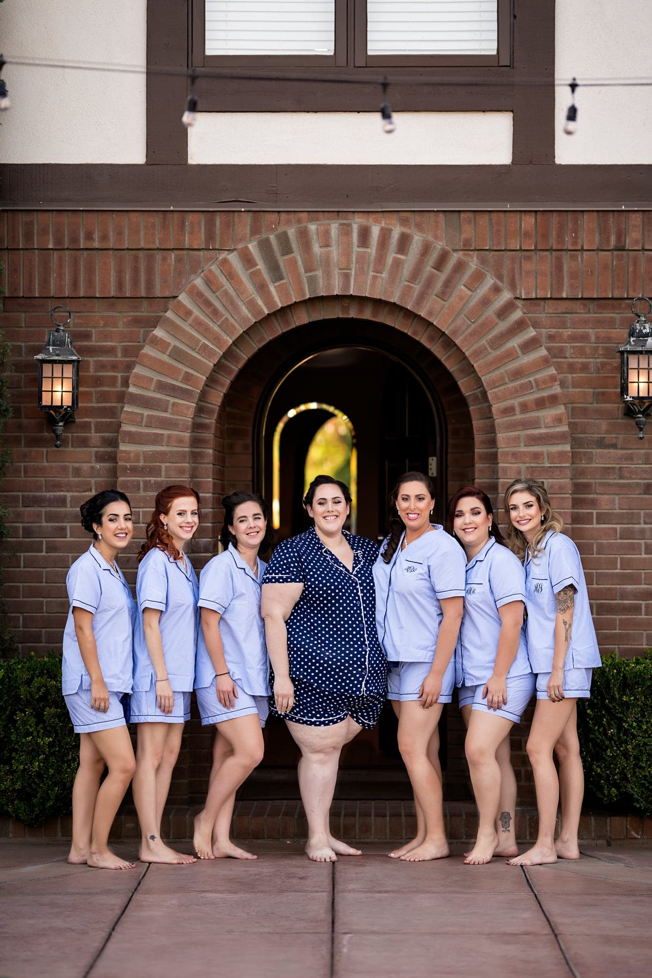 The bride and her attendants before the ceremony