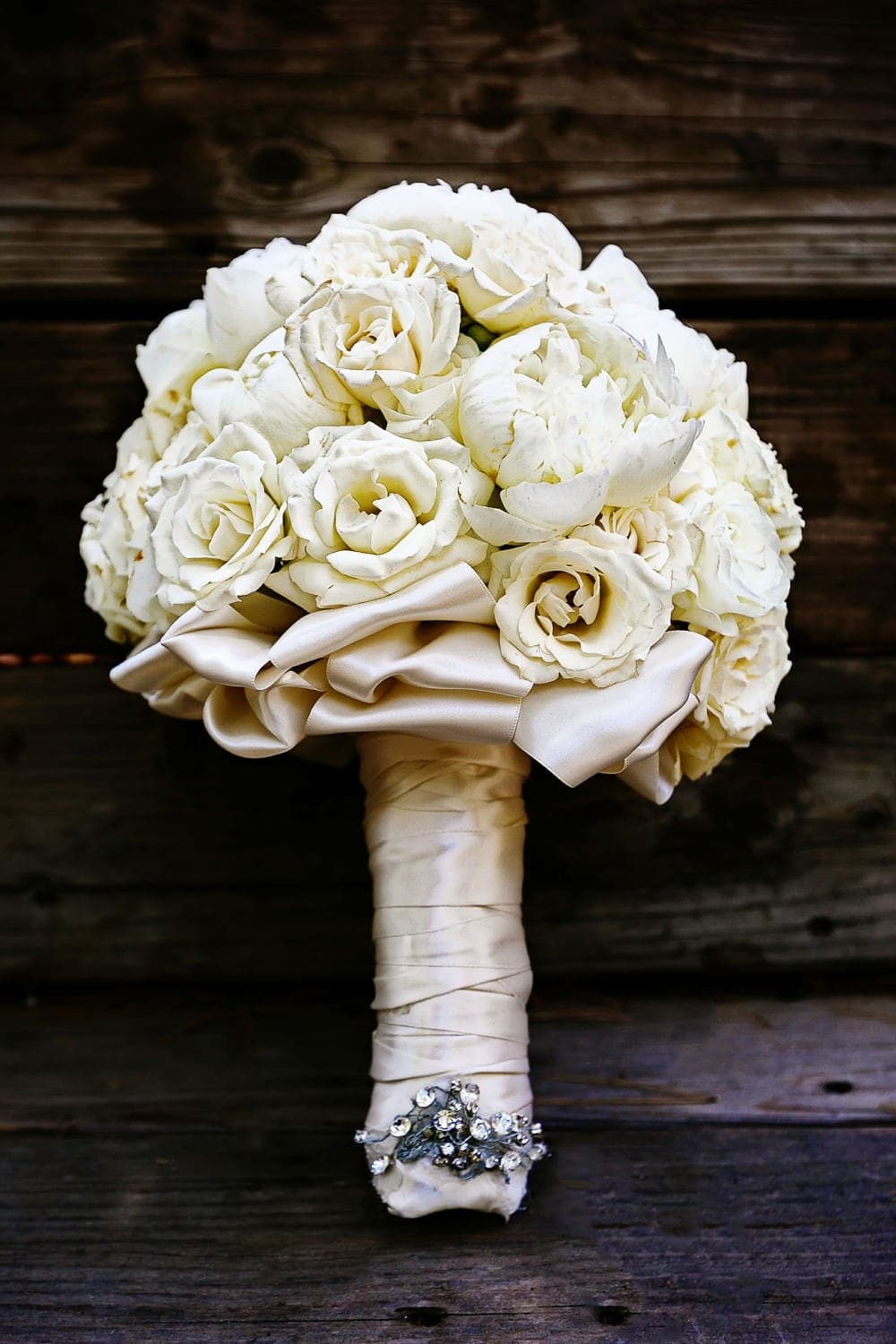 White bridal bouquet at the Pavilion