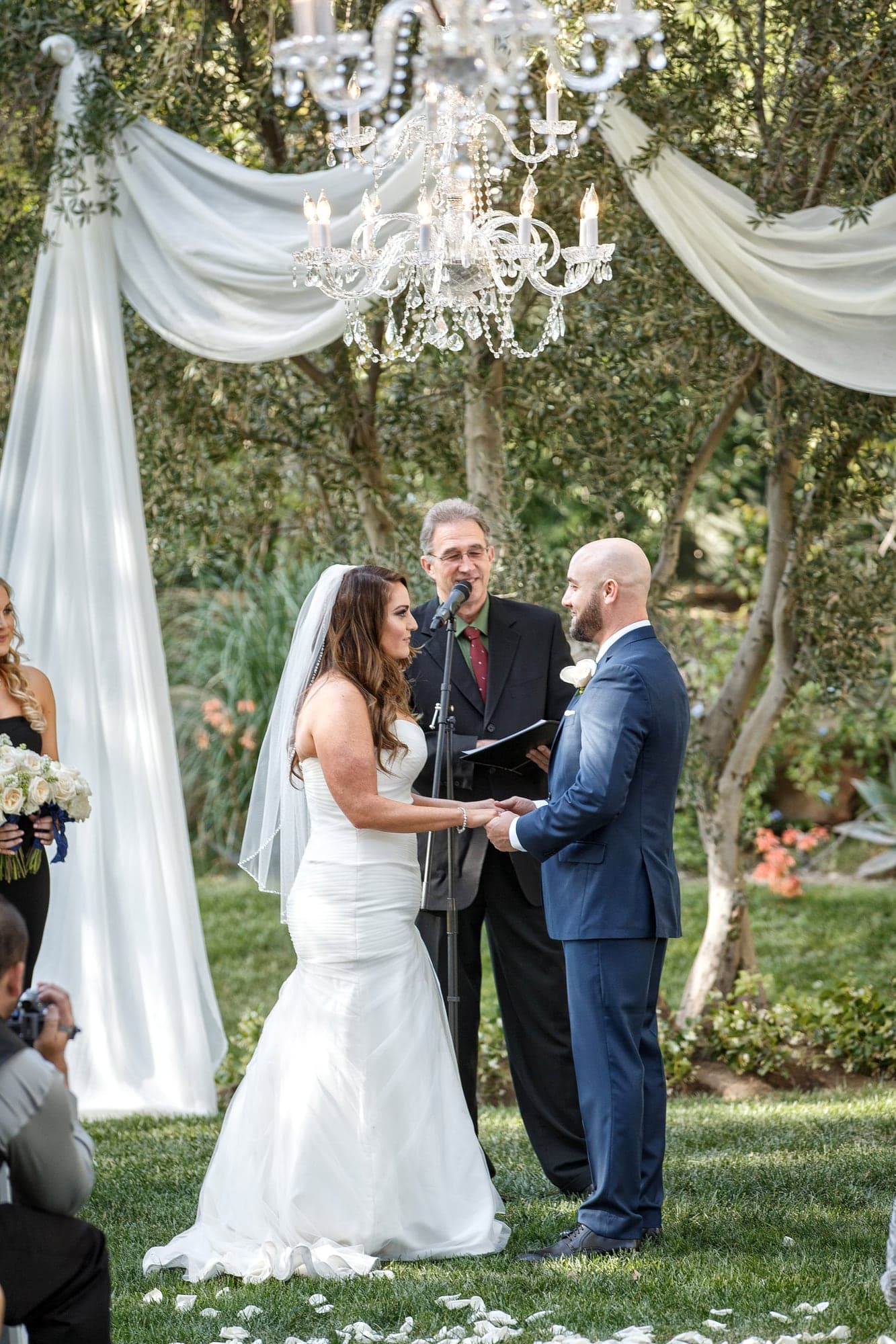Jaqui and Brandon leaving the ceremony together