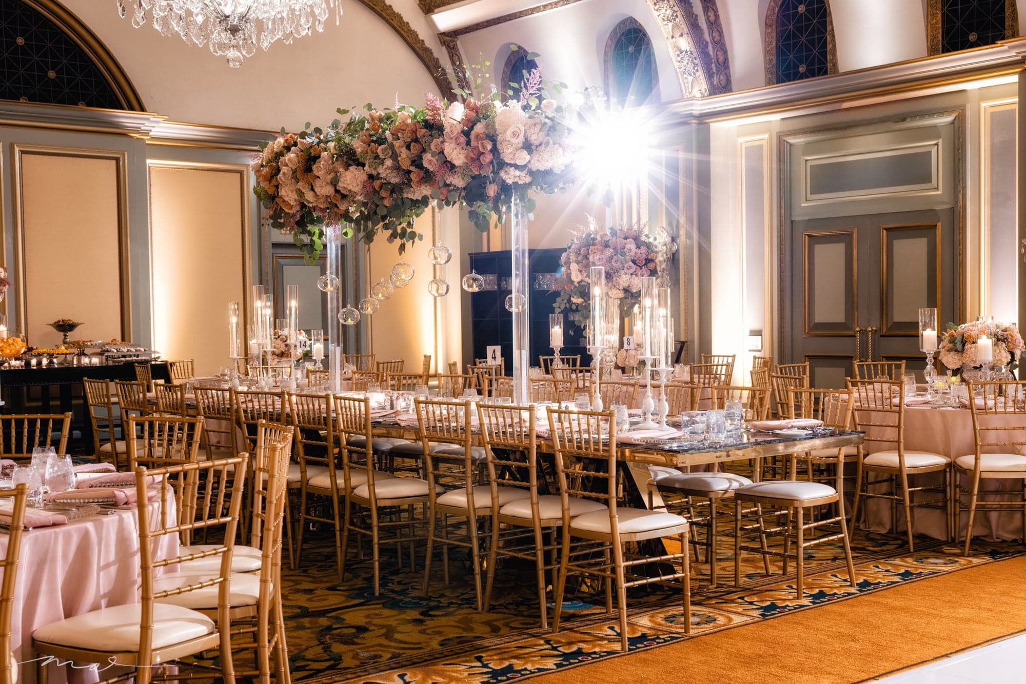 Elegant ballroom reception at The Langham Pasadena