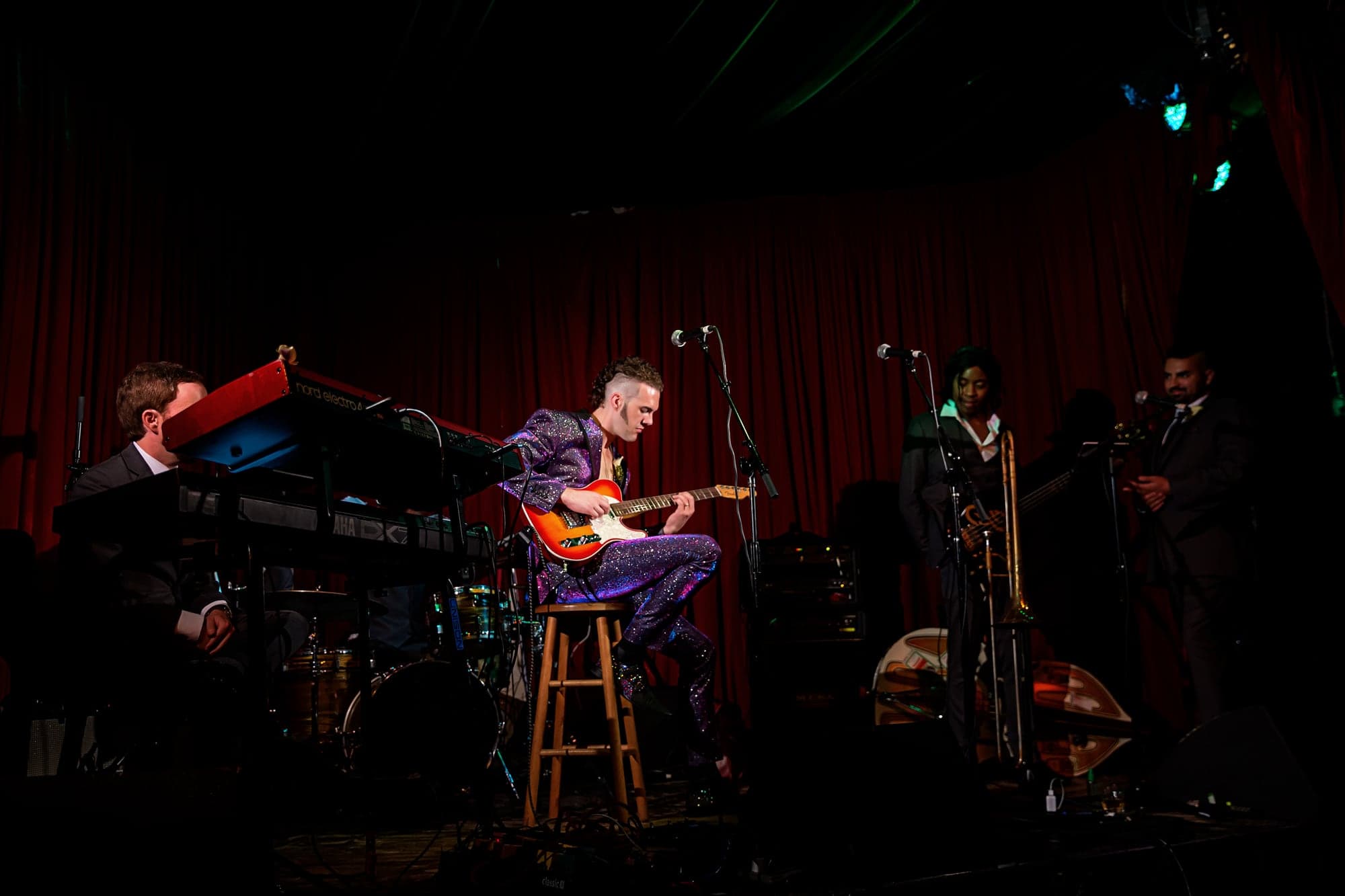 Live music during Jamie and Ramage's reception at The Hotel Cafe