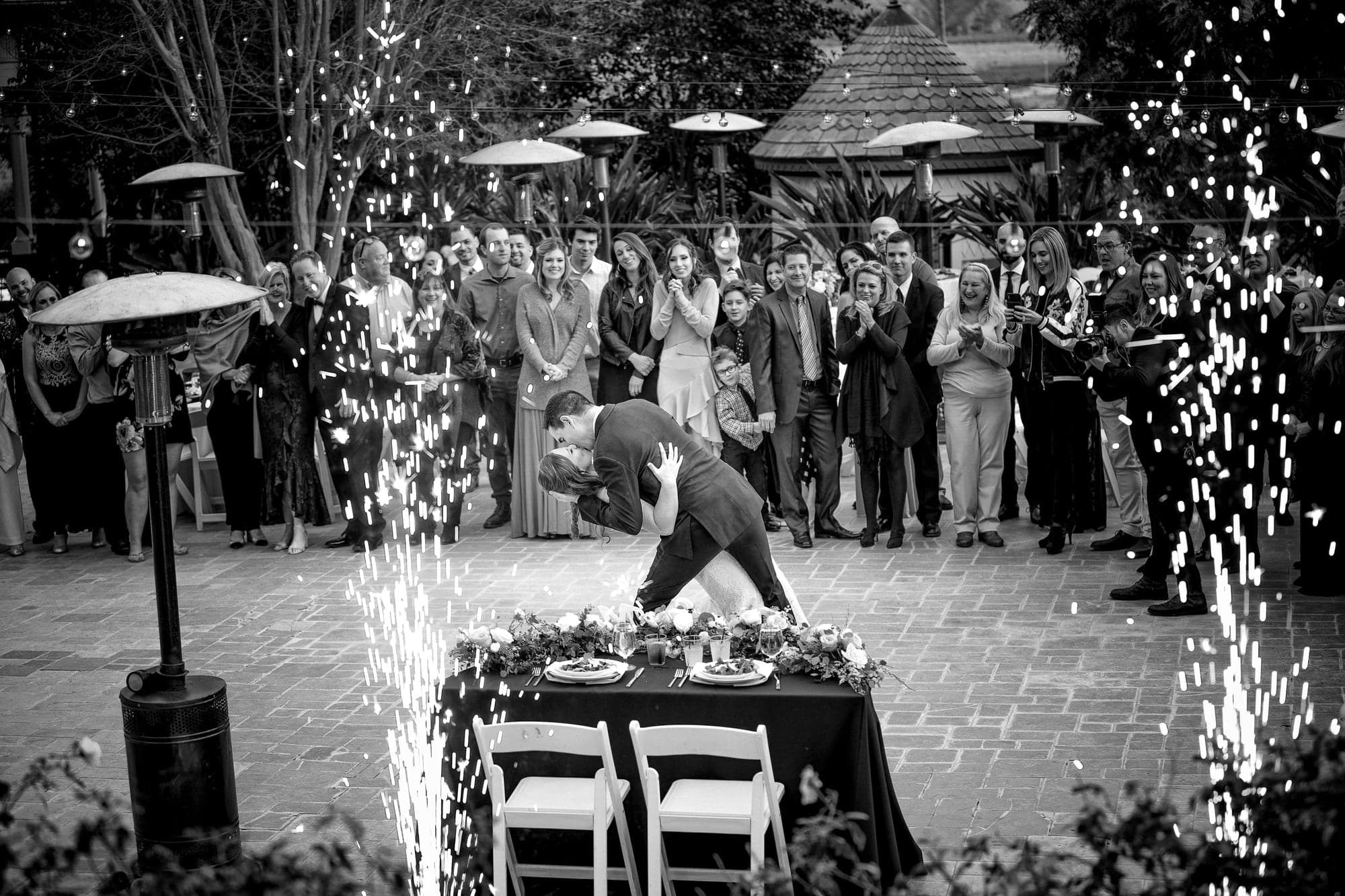 Chelsea and Greg dancing during their outdoor reception