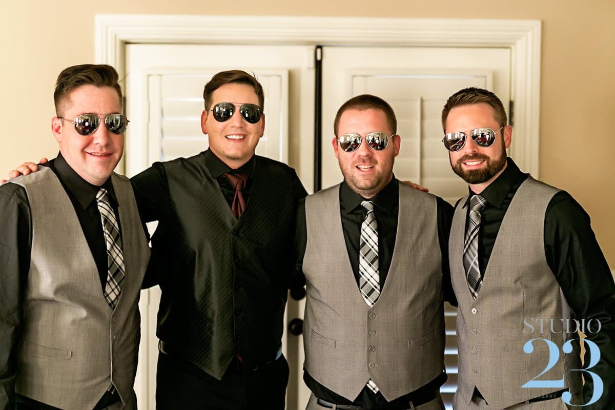 Joshua with his groomsmen