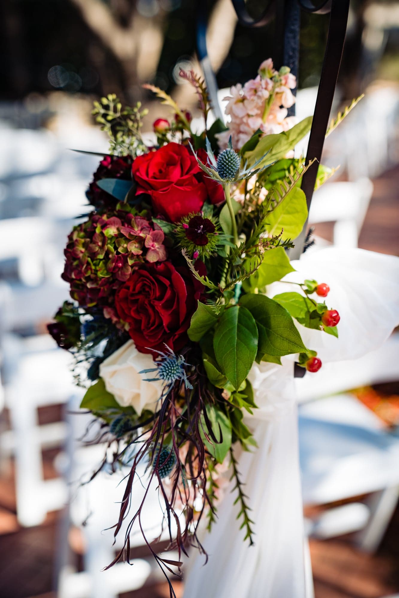 Burgundy wedding bouquet
