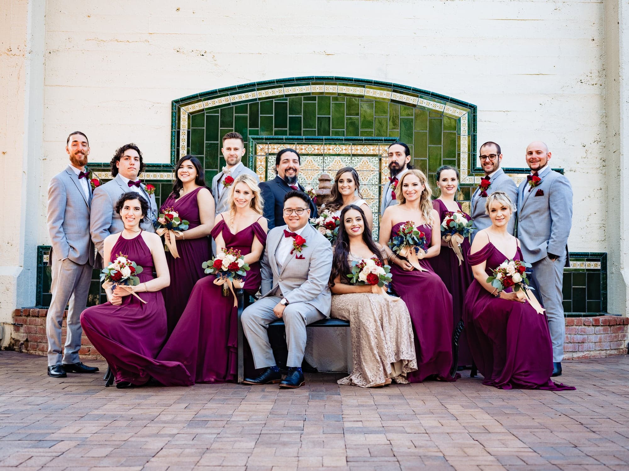 Nareen and Jesse with their wedding party