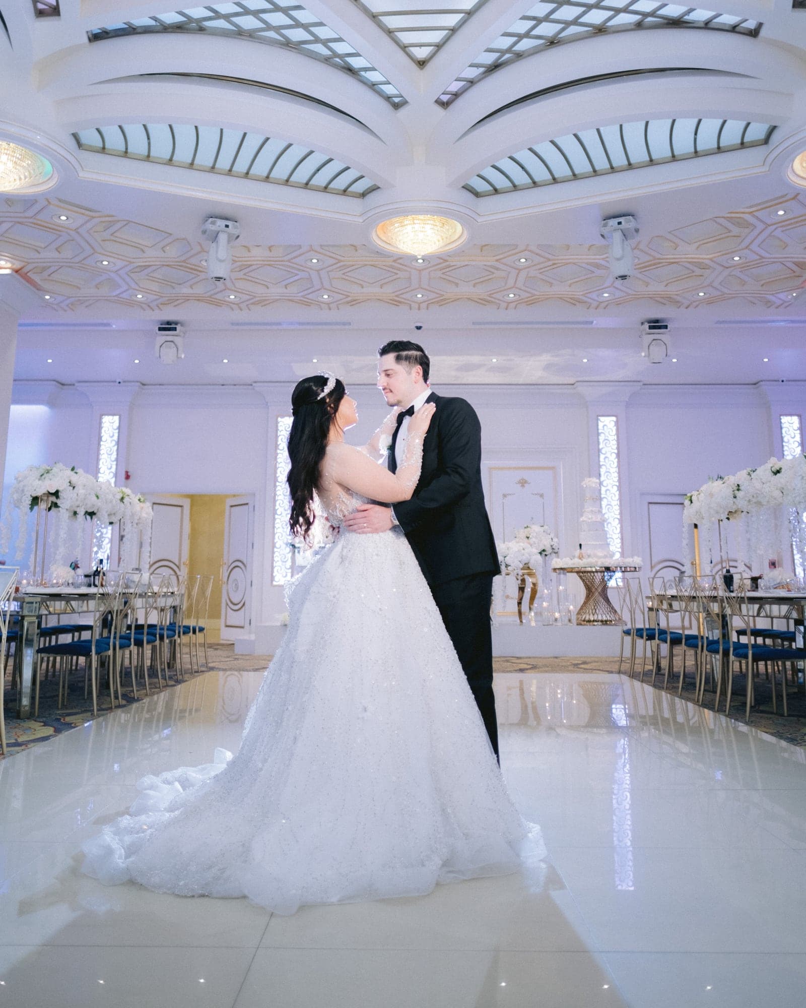 Michelle and Demiel dancing in the ballroom