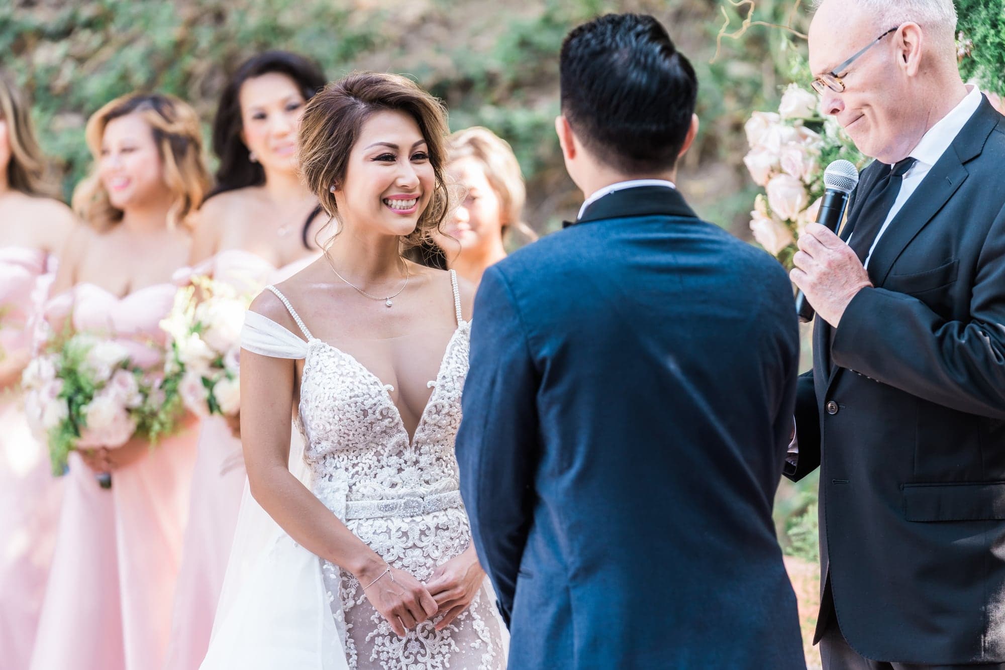 Anthony and Linda during their garden ceremony