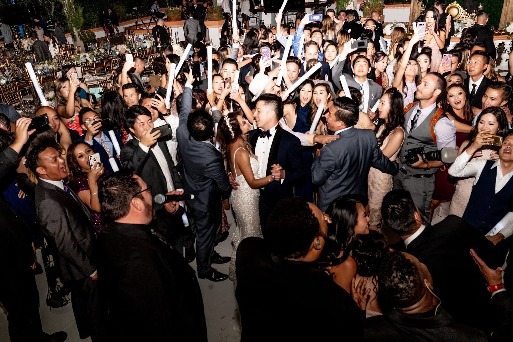 Guests celebrating Anthony and Linda at Rancho Las Lomas