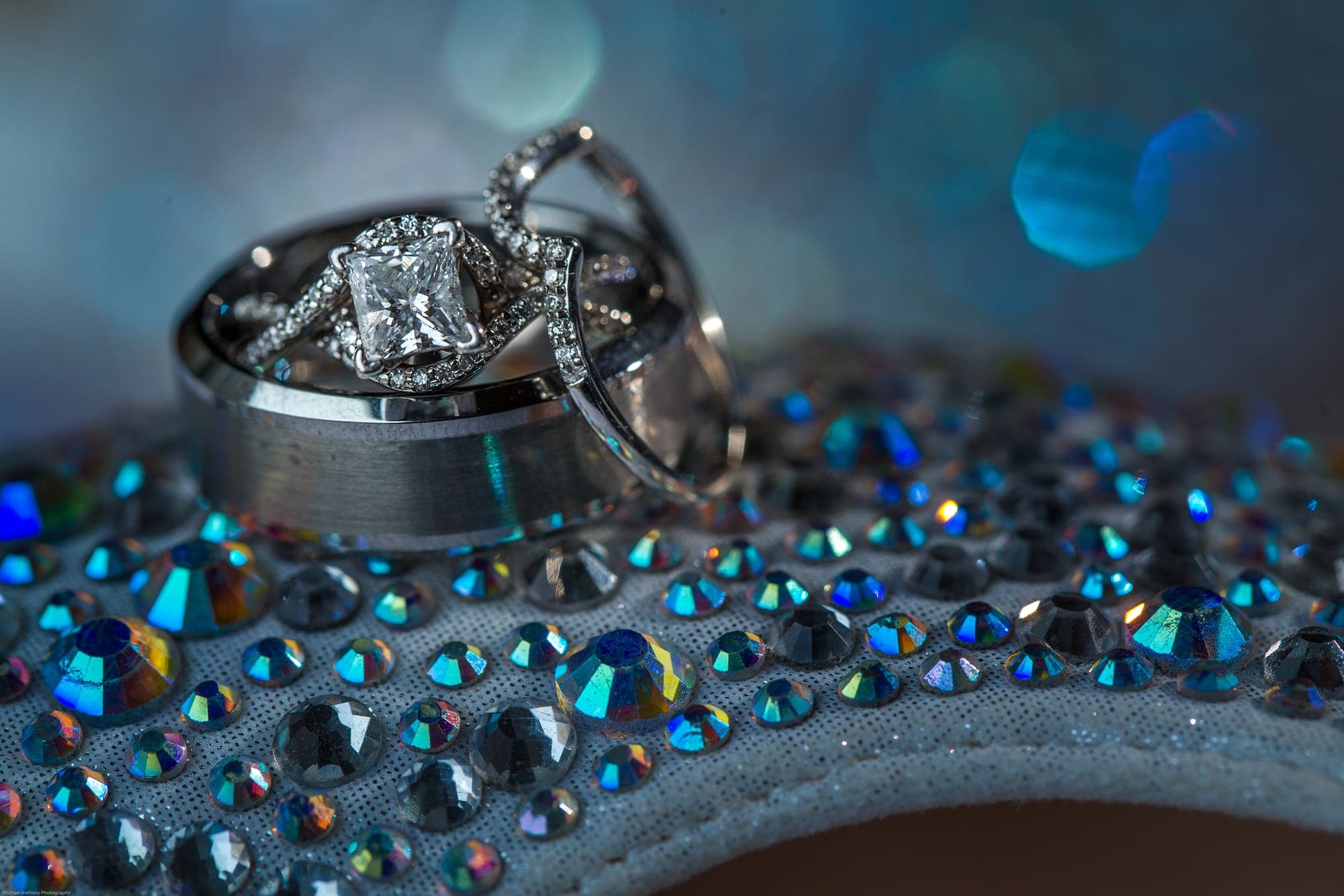 Wedding rings before the Gootman ceremony