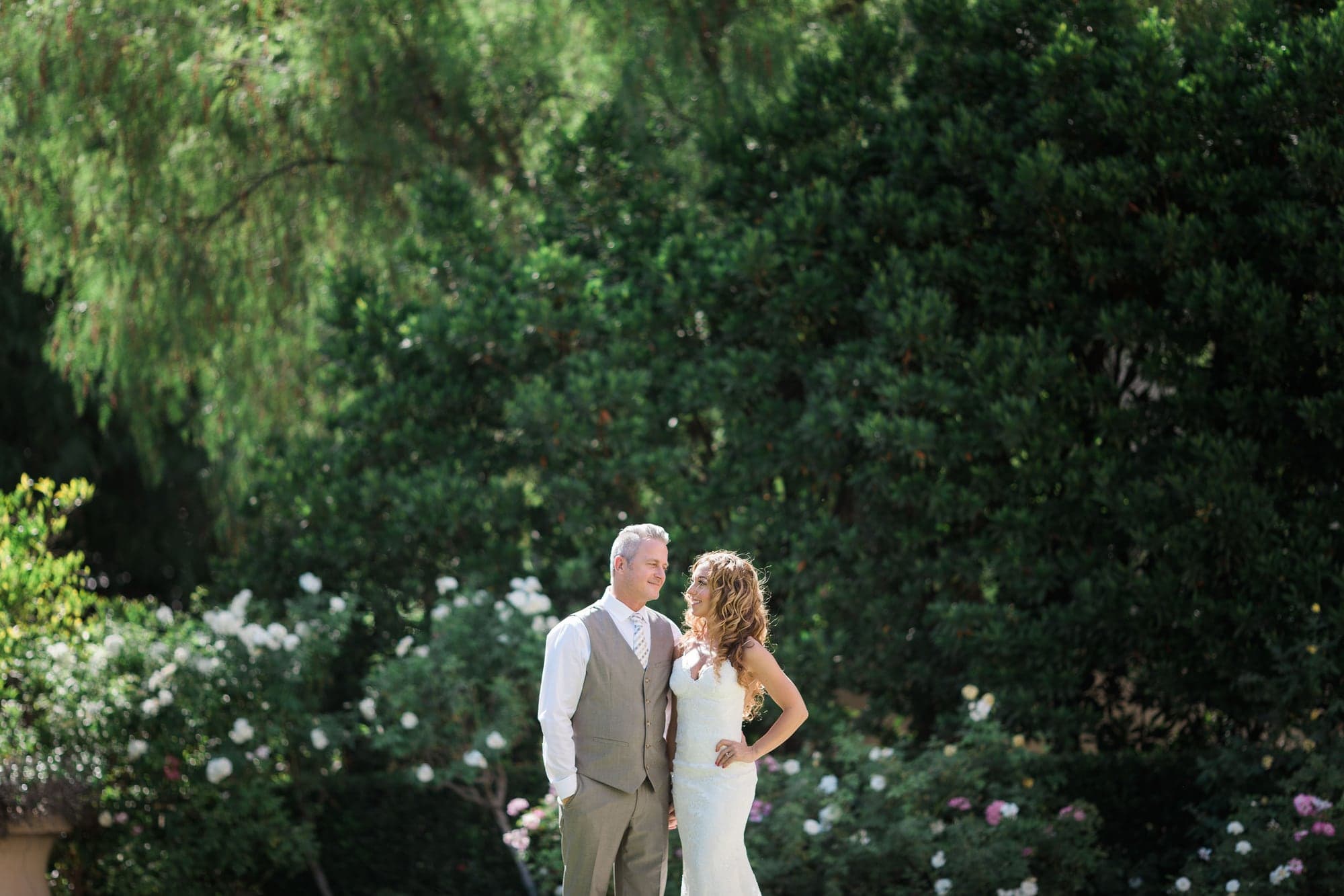 Golden hour wedding portrait at Sand Canyon Ranch