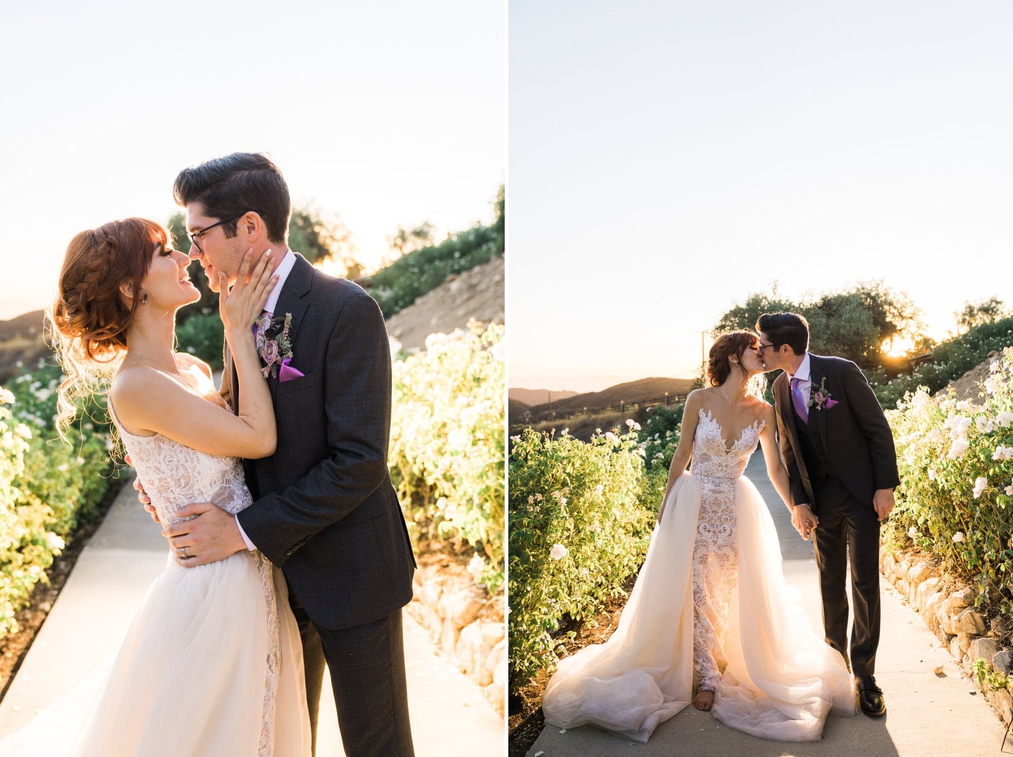 Joseph and Ari in a layered garden portrait