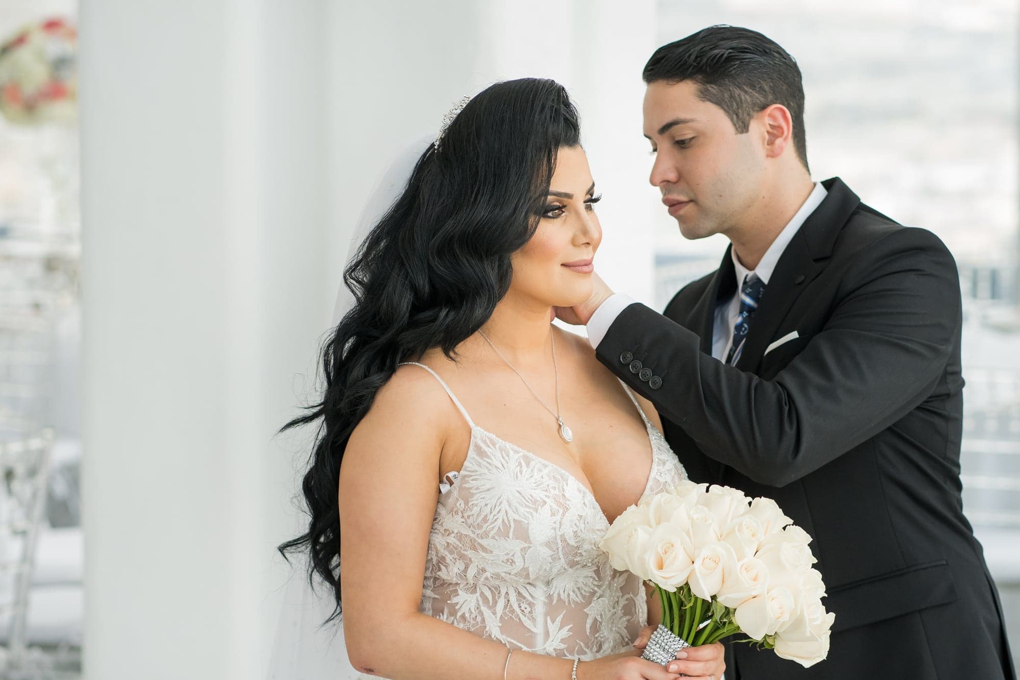 Christina and Sahak together before the ceremony