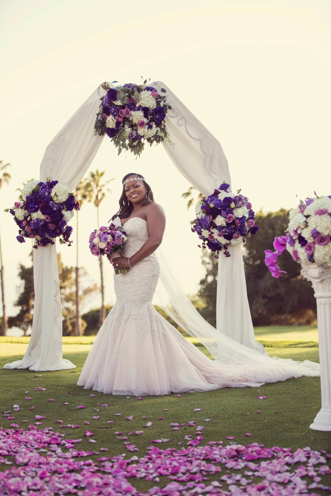 Coastal wedding ceremony in Palos Verdes