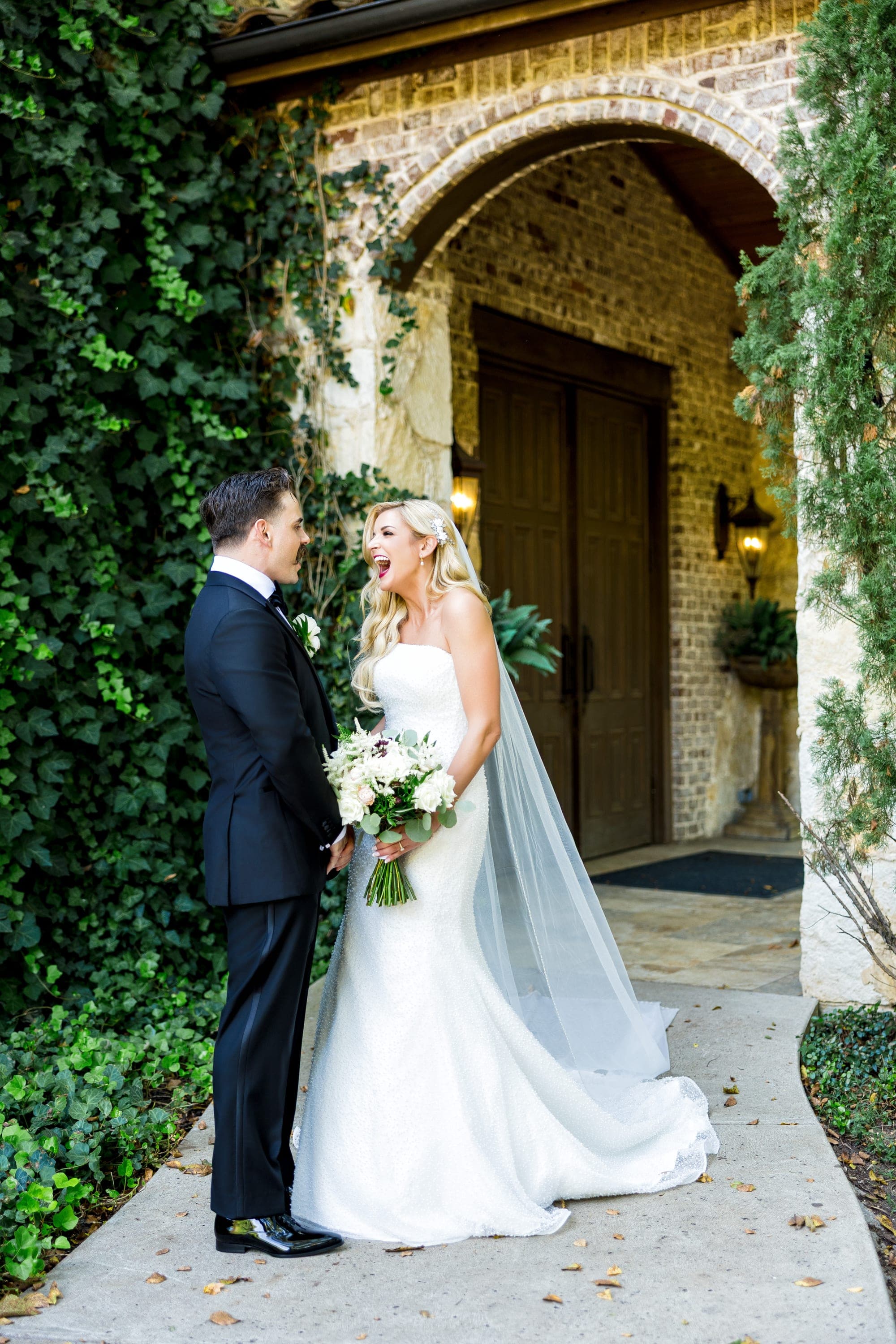 Austin seeing Beth in her gown for the first time