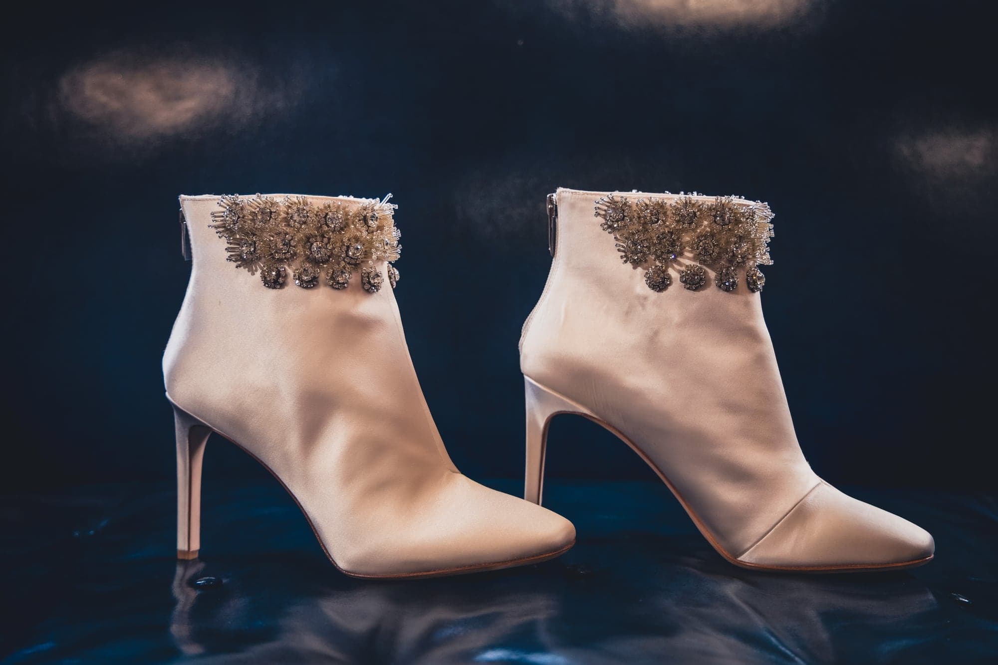 Melissa's jeweled wedding shoes