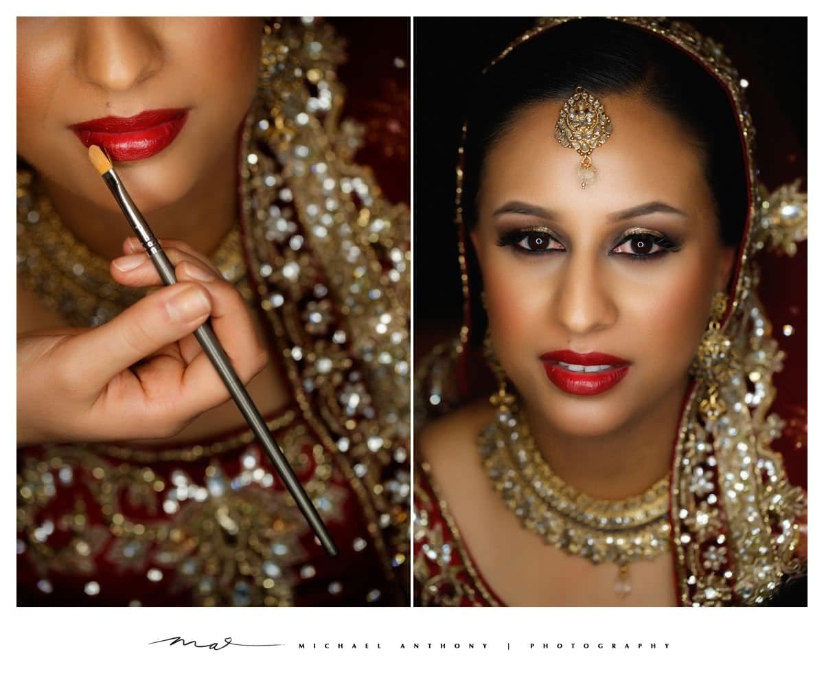Aneet's bridal makeup and jewelry