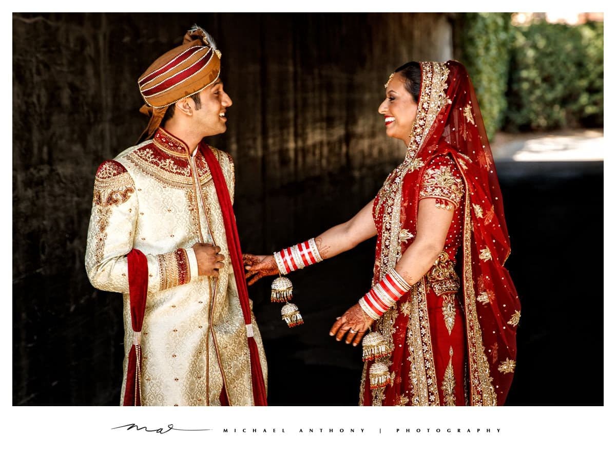 Aneet and Rishi seeing each other before the ceremony