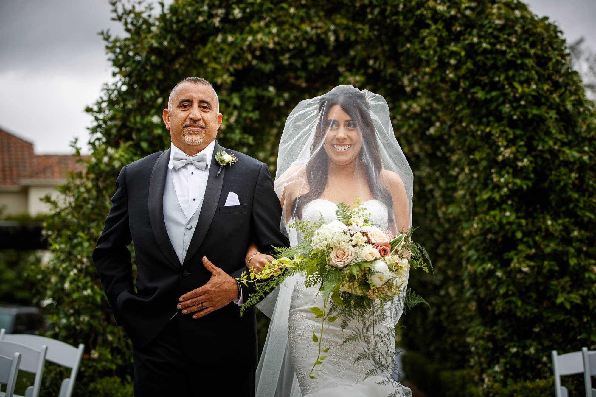 Brittany and her father before the ceremony