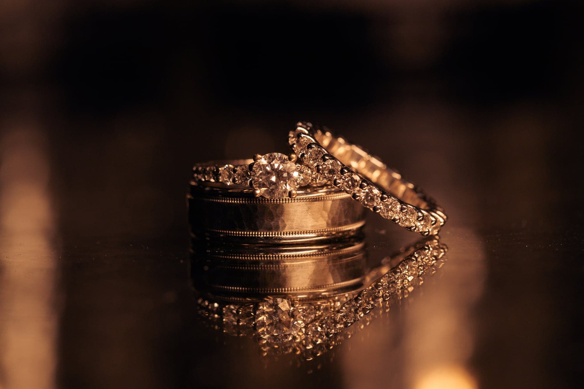Wedding rings during the Melanson reception