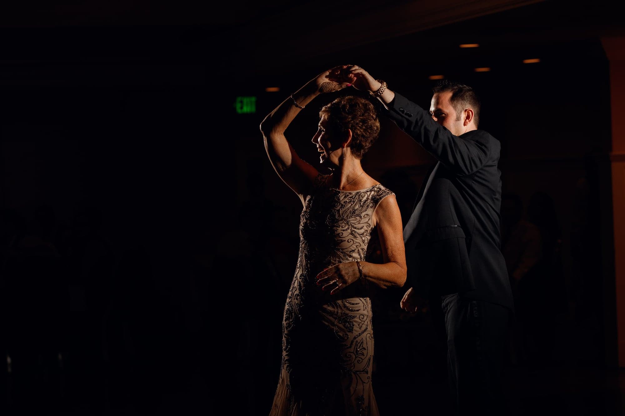 The Melanson couple dancing at their reception