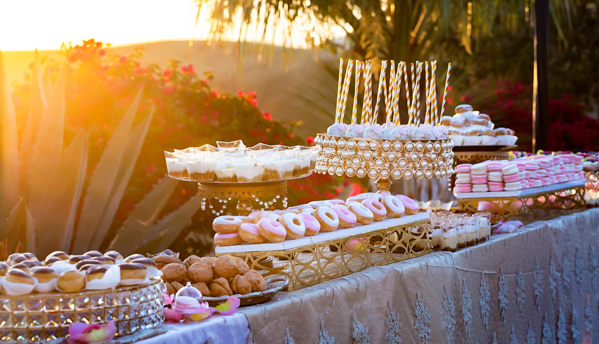 Outdoor wedding ceremony on the grounds of Hummingbird Nest Ranch