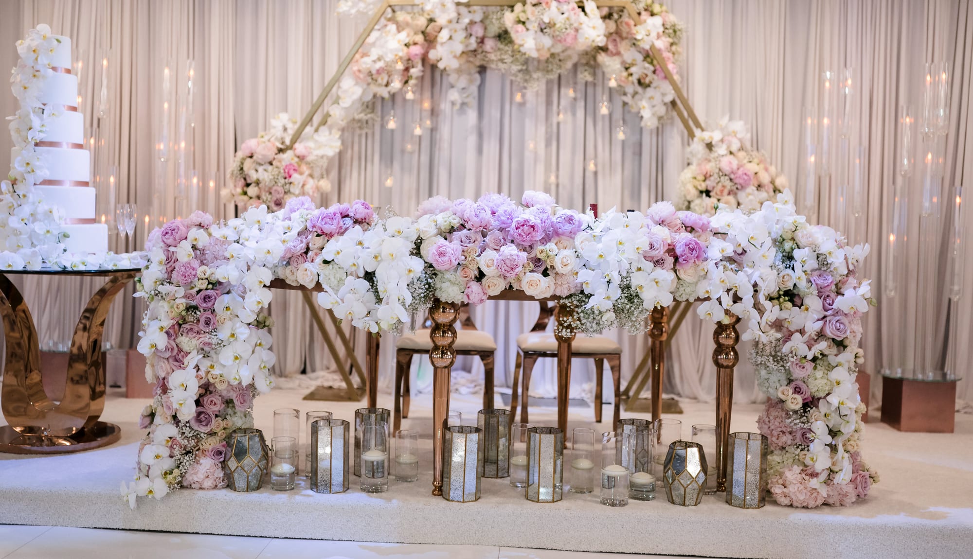 Styled wedding reception at Vertigo Event Venue, Glendale