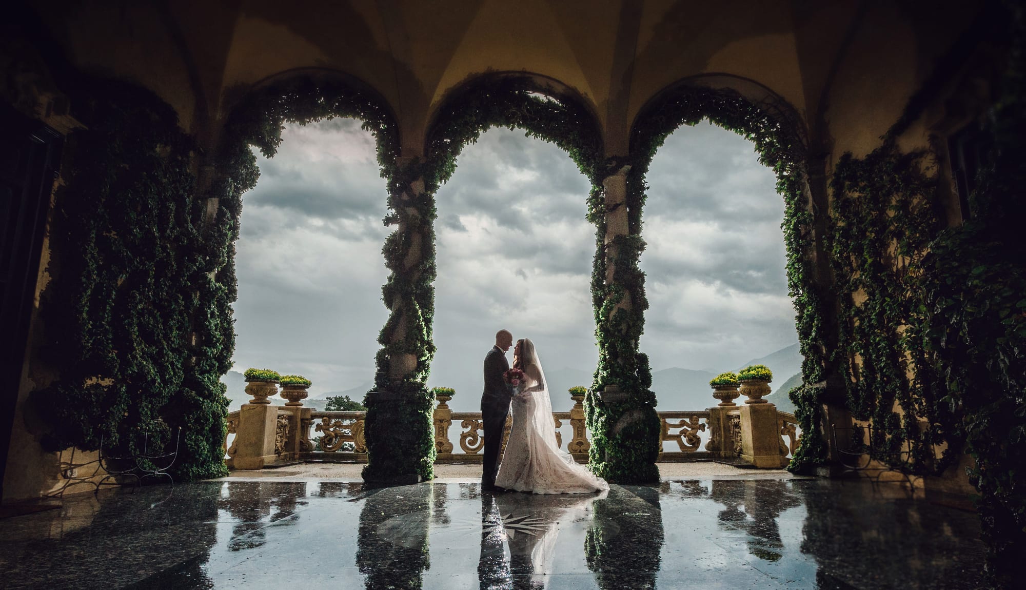 Wine-country wedding portrait by Michael Anthony Photography